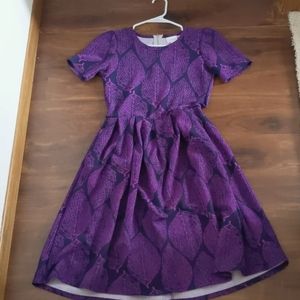 Dark Navy and Purple Lula Roe Amelia Dress